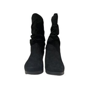 New York Transit Black Wedge Boots